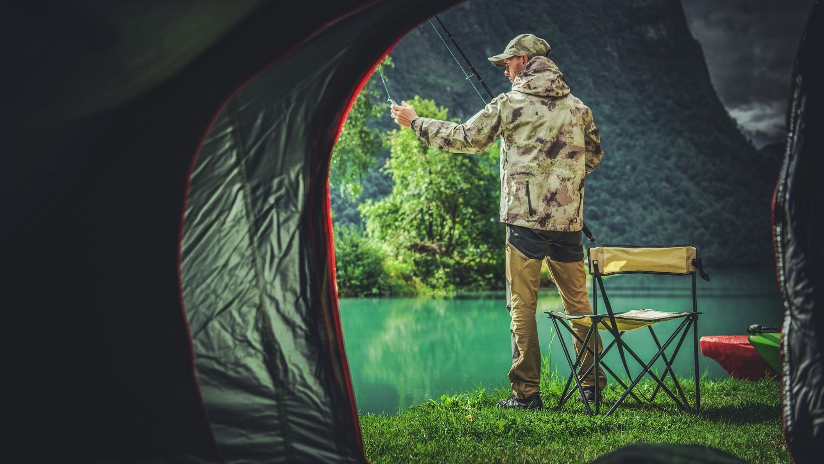 camping with fishing near me